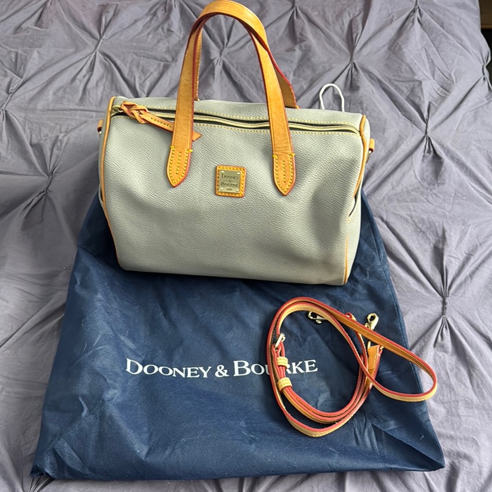 Dooney & Bourke Gray Satchel with Tan  Accents